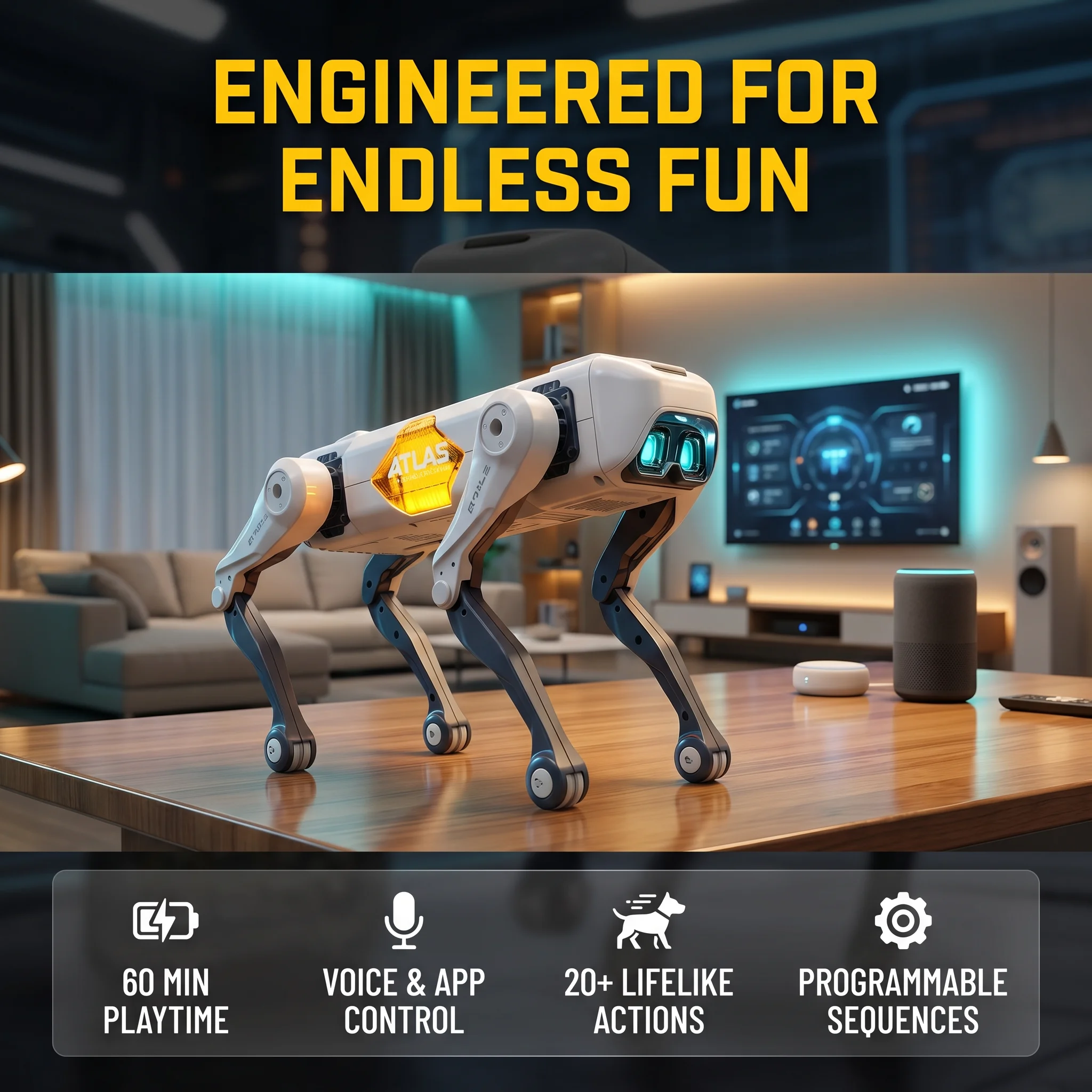 Drone Kit With Camera - Robot chien intelligent IA, contrôle vocal