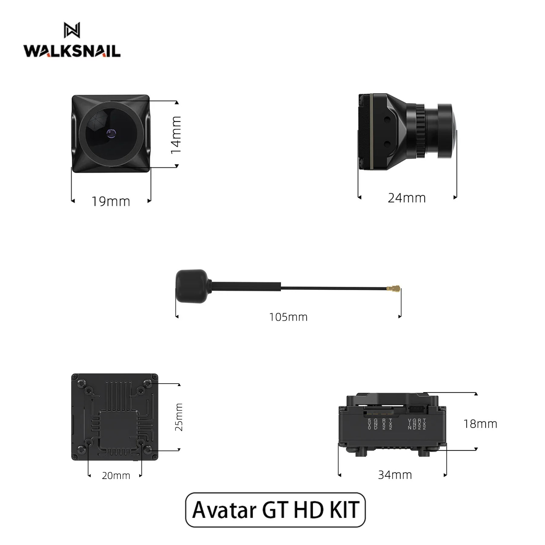 Walksnail Avatar GT HD KIT 2W  - Drone Kit With Camera avis et prix